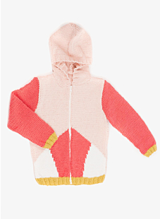 Zipped hooded cardigan