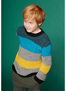Sweater in shaker rib