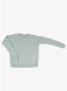 Round-necked multi-cable sweater