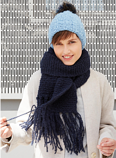 Long, fringed scarf