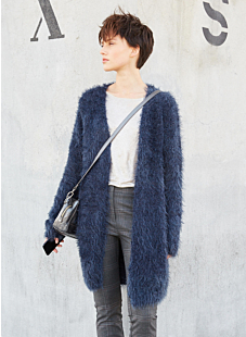 Long shaggy cardigan