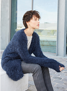 Long shaggy cardigan