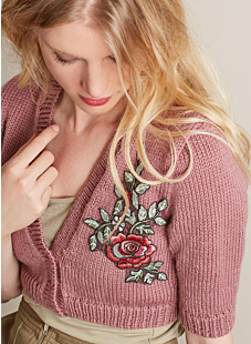 Short cardigan with embroidery
