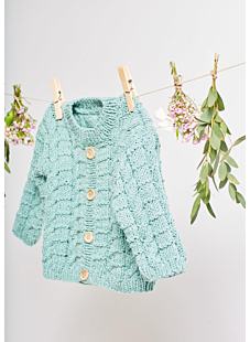 Eco-friendly cable cardigan