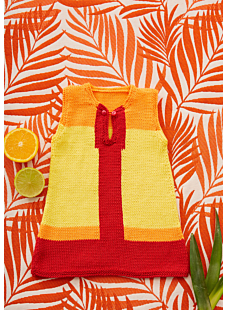 Sleeveless colour block dress