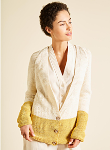 V-neck raglan cardigan