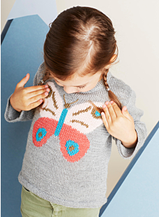 Butterfly motif sweater