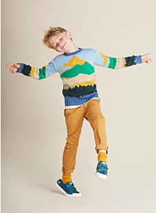 Mountain scene sweater