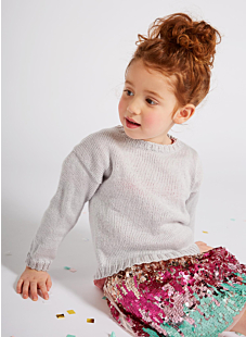 Sweater with round collar