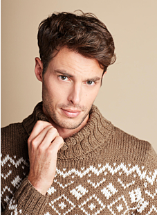 Roll neck fairisle sweater