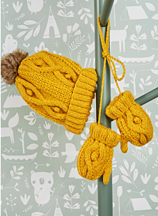 Cabled mittens