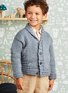 Cardigan with shawl collar