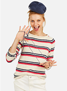 Striped cotton sweater