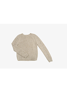 Fluffy round neck sweater