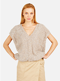 V neck over sweater