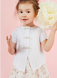 Baby cardigan with yoke