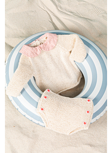 Cotton vest with fabric collar