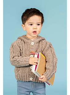 Recycled cotton hooded jacket