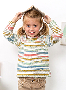 Top down sweater in garter stitch