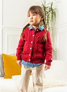 Raglan cabled cardigan