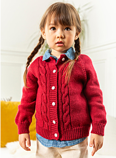 Raglan cabled cardigan