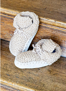 Garter stitch unisex slippers