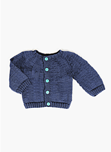 Baby striped cardigan with yoke