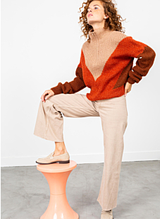 Color block sweater