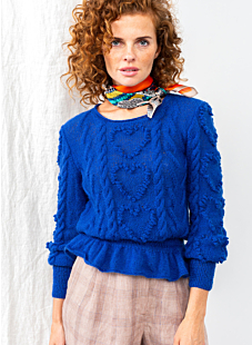 Ruffled heart sweater