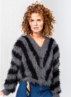 V Neck Zebra jacket