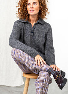 Polo style sweater