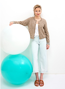 Leaf lace stitch cardigan