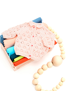 Lace cardigan with yoke