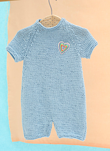 Raglan romper suit