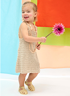 Crochet dress with straps