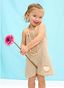 Crochet dress with straps