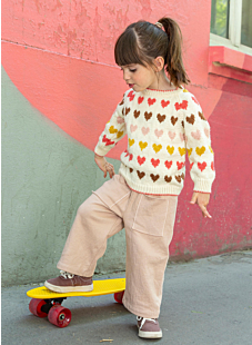 Hearts intarsia sweater