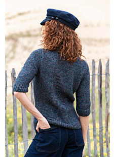 3/4 sleeve jersey sweater
