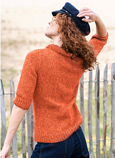 3/4 sleeve jersey sweater