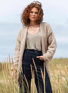 V-neck jersey jacket