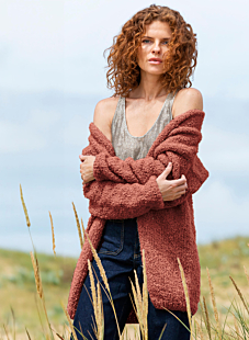 V-neck jersey jacket