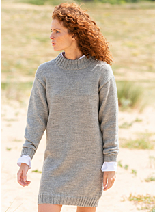 Round neck jersey dress