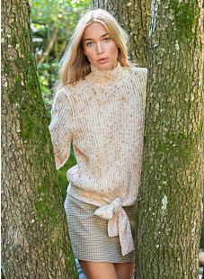 Tie bottom sweater