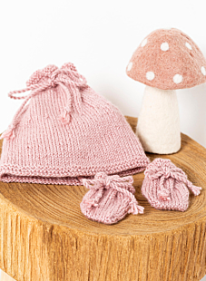 Fine hat & mittens set Coline