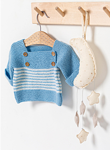 Striped Top in garter stitch Martin