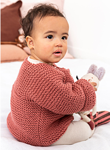 Jacket in garter stitch Irina