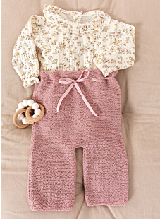 Trousers in garter stitch Canelle