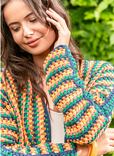 Multicolour crochet cardigan Cléonie
