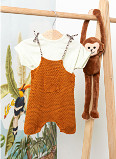Ribbon strap dungarees Cadet