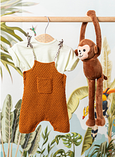 Ribbon strap dungarees Cadet